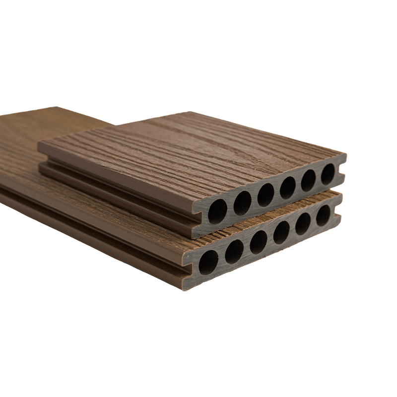 140*23mm Round Hole PE Wood-Plastic Composite Flooring (Generation 2) 140*23mm Round Hole PE Wood-Plastic Composite Flooring (Generation 2)
