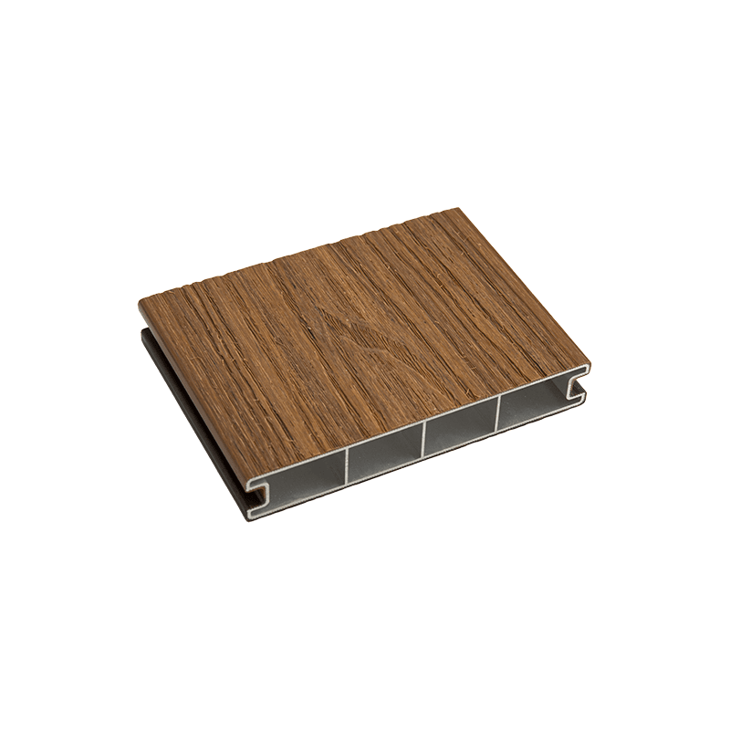 Wood Grain Embossed Aluminum Alloy Flooring, Outdoor Aluminum Composite Decking - Brown Wood Grain Embossed Aluminum Alloy Flooring, Outdoor Aluminum Composite Decking - Brown