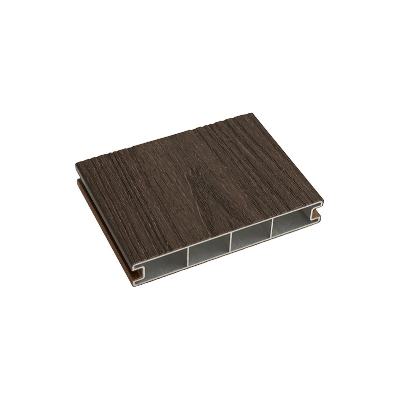 Wood Grain Embossed Aluminum Alloy Flooring, Outdoor Aluminum Composite Decking - Brown Wood Grain Embossed Aluminum Alloy Flooring, Outdoor Aluminum Composite Decking - Brown