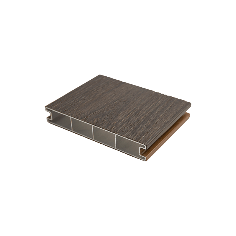 Wood Grain Embossed Aluminum Alloy Flooring, Outdoor Aluminum Composite Decking - Brown Wood Grain Embossed Aluminum Alloy Flooring, Outdoor Aluminum Composite Decking - Brown