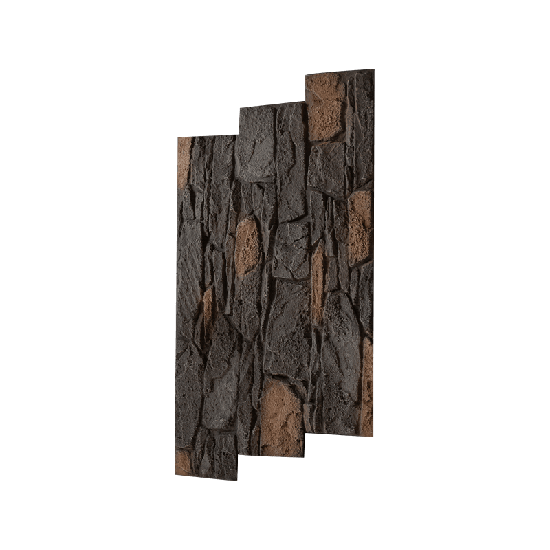 Space Black Stone Pattern PU Stone Panel Space Black Stone Pattern PU Stone Panel
