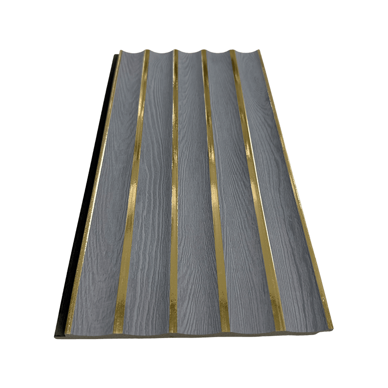 16cm Gray Wood Grain Accents PS Panel With Gold 16cm Gray Wood Grain Accents PS Panel With Gold