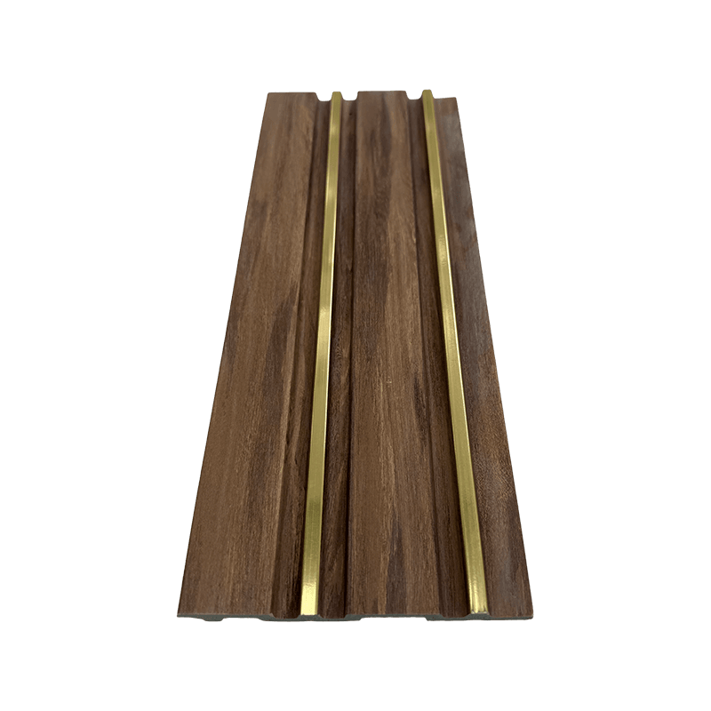 12cm Grooved Brown Wood PS Panel